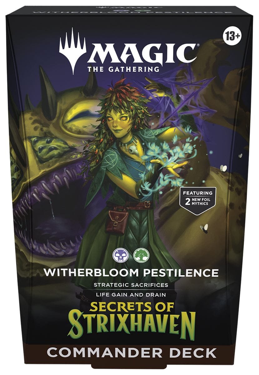 b11d7042-wizards-of-the-coast-magic-the-gathering-secrets-of-strixhaven-commander-deck-witherbloom-pestilence-1218569055 Magic: The Gathering - Secrets of Strixhaven Commander Deck: Witherbloom Pestilence image 1